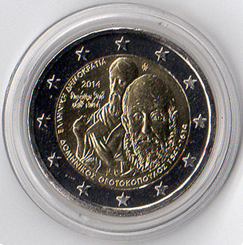 2 Euro Gedenkmünze Griechenland 2014 - El Greco