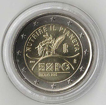 2 Euro Gedenkmünze Italien 2015 - Expo