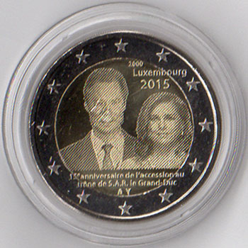 2 Euro Gedenkmünze Luxemburg 2015 - Thronbesteigung