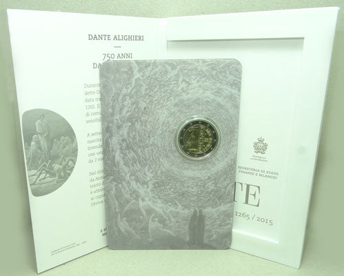 2 Euro Gedenkmünze San Marino 2015 - Dante