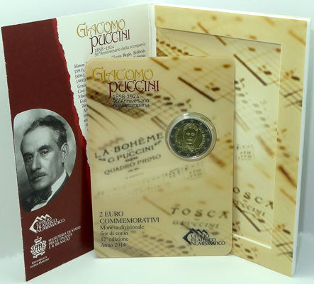 2 Euro Gedenkmünze San Marino 2014 - Puccini