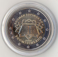 2 Euro Gedenkmünze Finnland Römische Verträge 2007