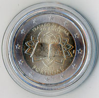 2 Euro Gedenkmünze Portugal Römische Verträge 2007