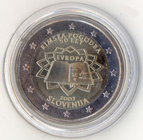 2 Euro Gedenkmünze Slowenien Römische Verträge 2007