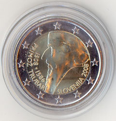 2 Euro Gedenkmünze Slowenien 2008 - Primoz Trubar
