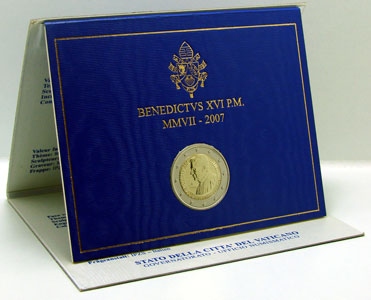 2 Euro Gedenkmünze Vatikan 2007 - 80. Geburtstag Papst Benedikt XVI.
