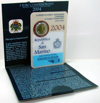 2 Euro Gedenkmünze San Marino 2004 - Bartolomeo Borghesi