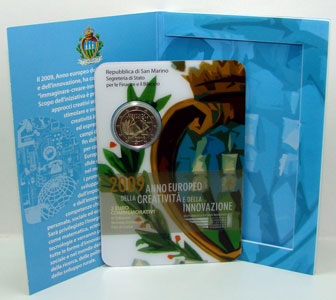 2 Euro Gedenkmünze San Marino 2009 - Kreativität und Innovation