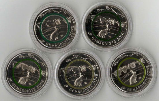 5 Euro Gedenkmünze Deutschland 2019 A-J