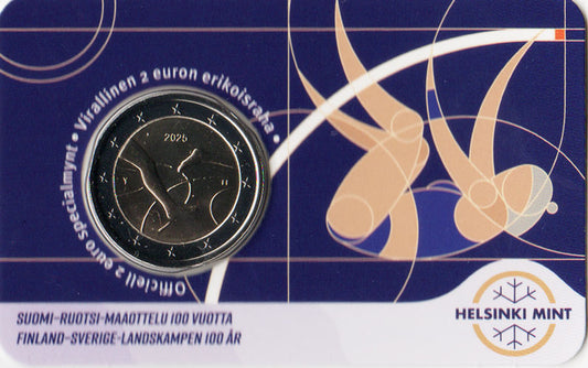 2 Euro Gedenkmünze Finnland 2025 Coincard - Leichtathletik