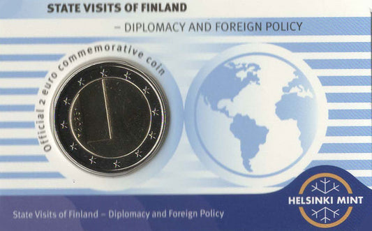 2 Euro Gedenkmünze Finnland 2025 Coincard - Diplomatie
