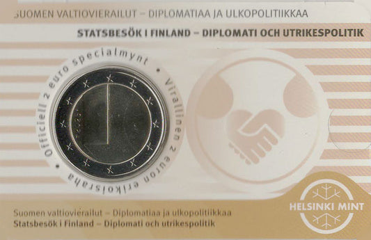 2 Euro Gedenkmünze Finnland 2025 Coincard - Diplomatie