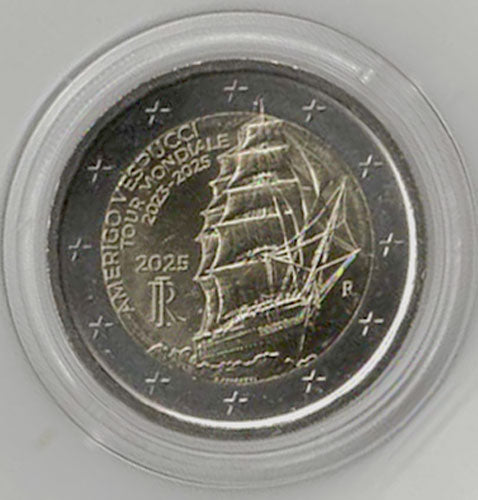 2 Euro Gedenkmünze Italien 2025 - Vespucci