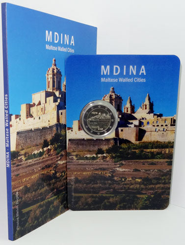 2 Euro Gedenkmünze Malta 2025 Mdina Folder
