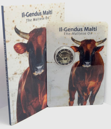 2 Euro Gedenkmünze Malta 2025 Ochse Folder