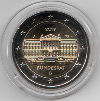 2 Euro Gedenkmünze Deutschland 2019 - Bundesrat