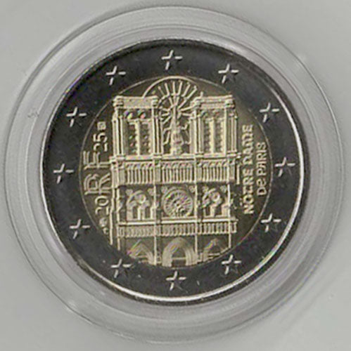 2 Euro Gedenkmünze Frankreich 2025 - Notre-Dame