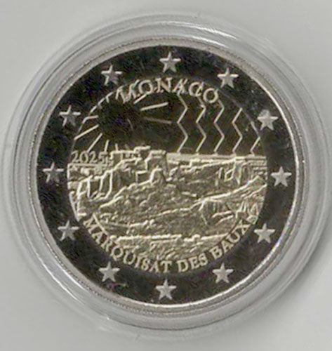 2 Euro Gedenkmünze Monaco 2025 PP - Grafschaft Les Baux