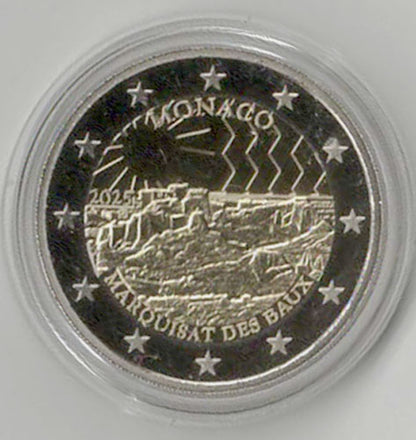 2 Euro Gedenkmünze Monaco 2025 PP - Grafschaft Les Baux