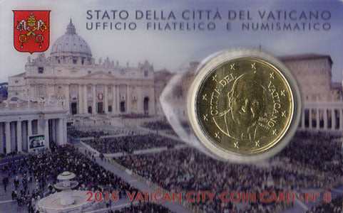 Vatikan 50 Cent Coincard 2015