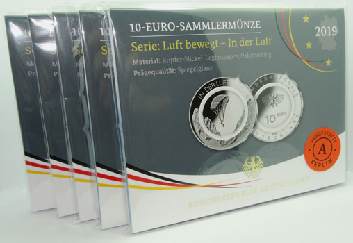 10 Euro Gedenkmnze Deutschland 2019 A-J PP
