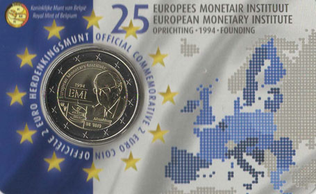 2 Euro Gedenkmnze Belgien 2019 Coincard