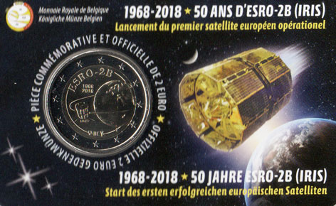 2 Euro Gedenkmnze Belgien 2018 Coincard