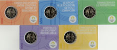 5 x 2 Euro Gedenkmünze Frankreich 2023 Coincard
