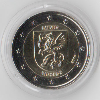 2 Euro Gedenkmnze Lettland 2016