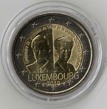 2 Euro Gedenkmnze Luxemburg 2019