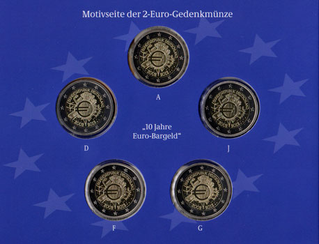 2 Euro Gedenkmnzen Deutschland 2012 PP