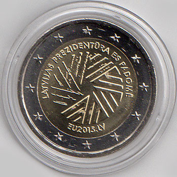 2 Euro Gedenkmnze Lettland 2015