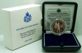 San Marino 10 Euro Silber 2005 PP
