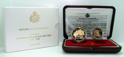 San Marino 20+50 Euro Gold 2005 PP
